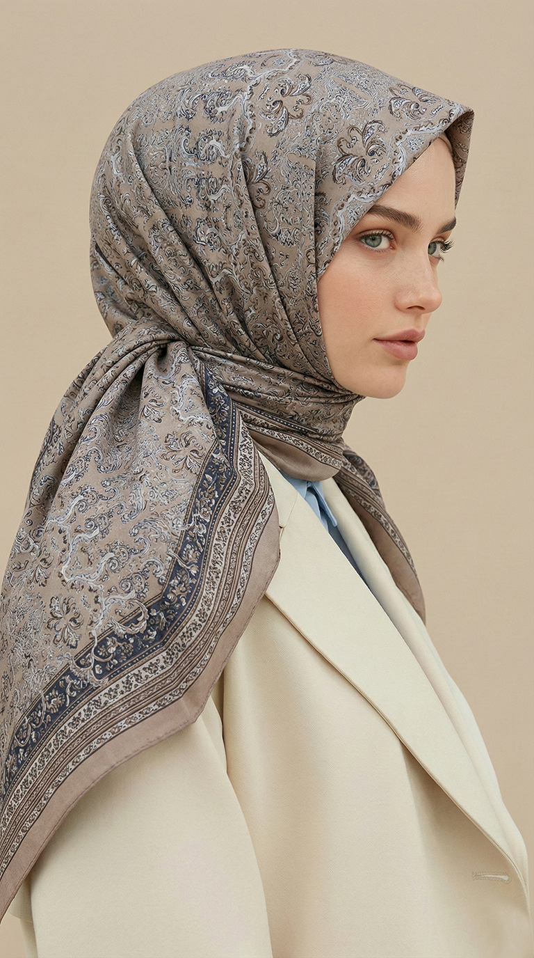 Karaca Eşarp ŞAL EŞARP PETRA 120 * 120 CM COTTON ŞAL EŞARP - BEJ