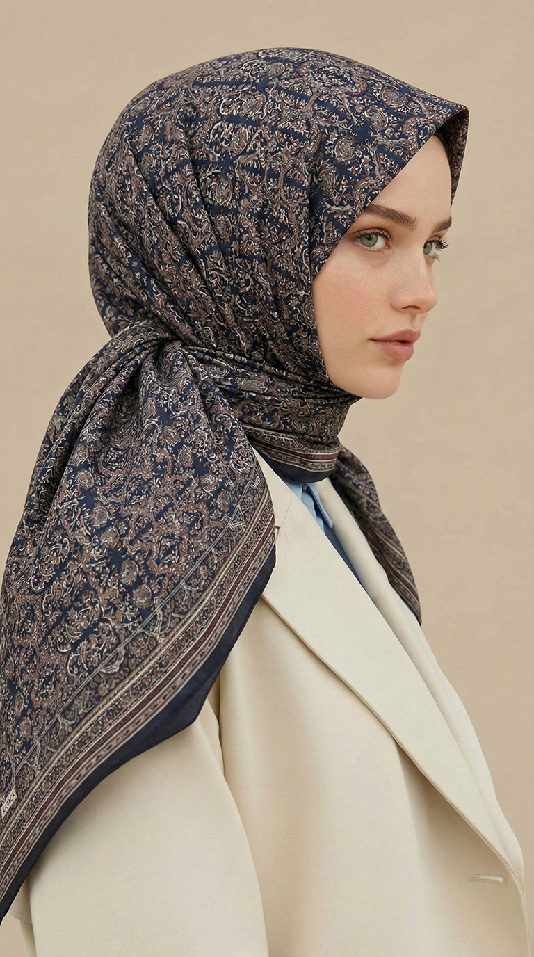 Karaca Eşarp ŞAL EŞARP PETRA 120 * 120 CM COTTON ŞAL EŞARP - SİYAH