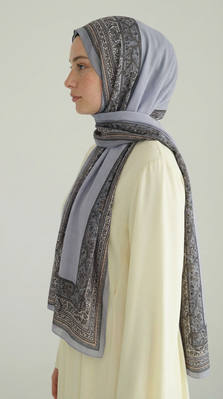 Karaca EşarpKOTON ŞALPETRA ETNİK DESEN COTTON ŞAL -   GRİ