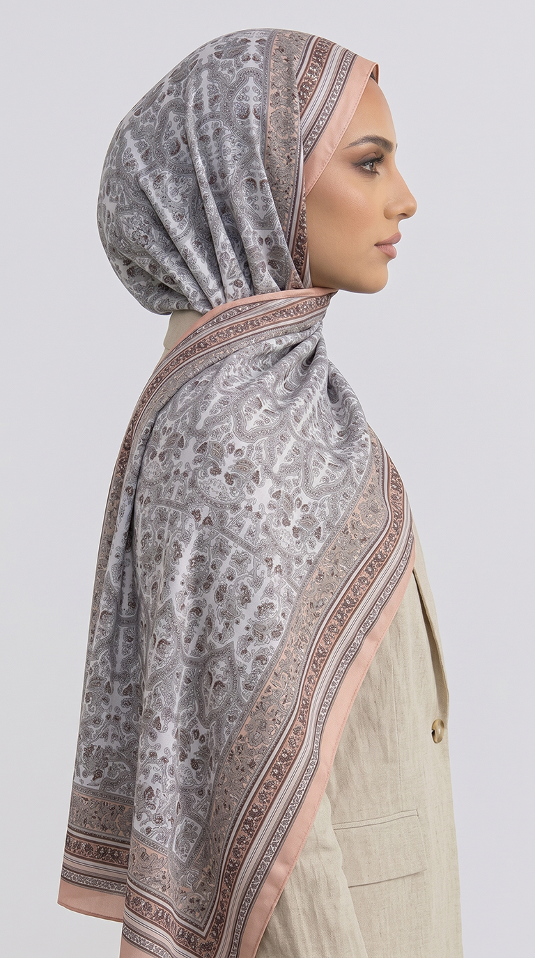 Karaca EşarpCOTTON ŞAL PETRA ETNİK DESEN COTTON ŞAL -  TOZ  PEMBE