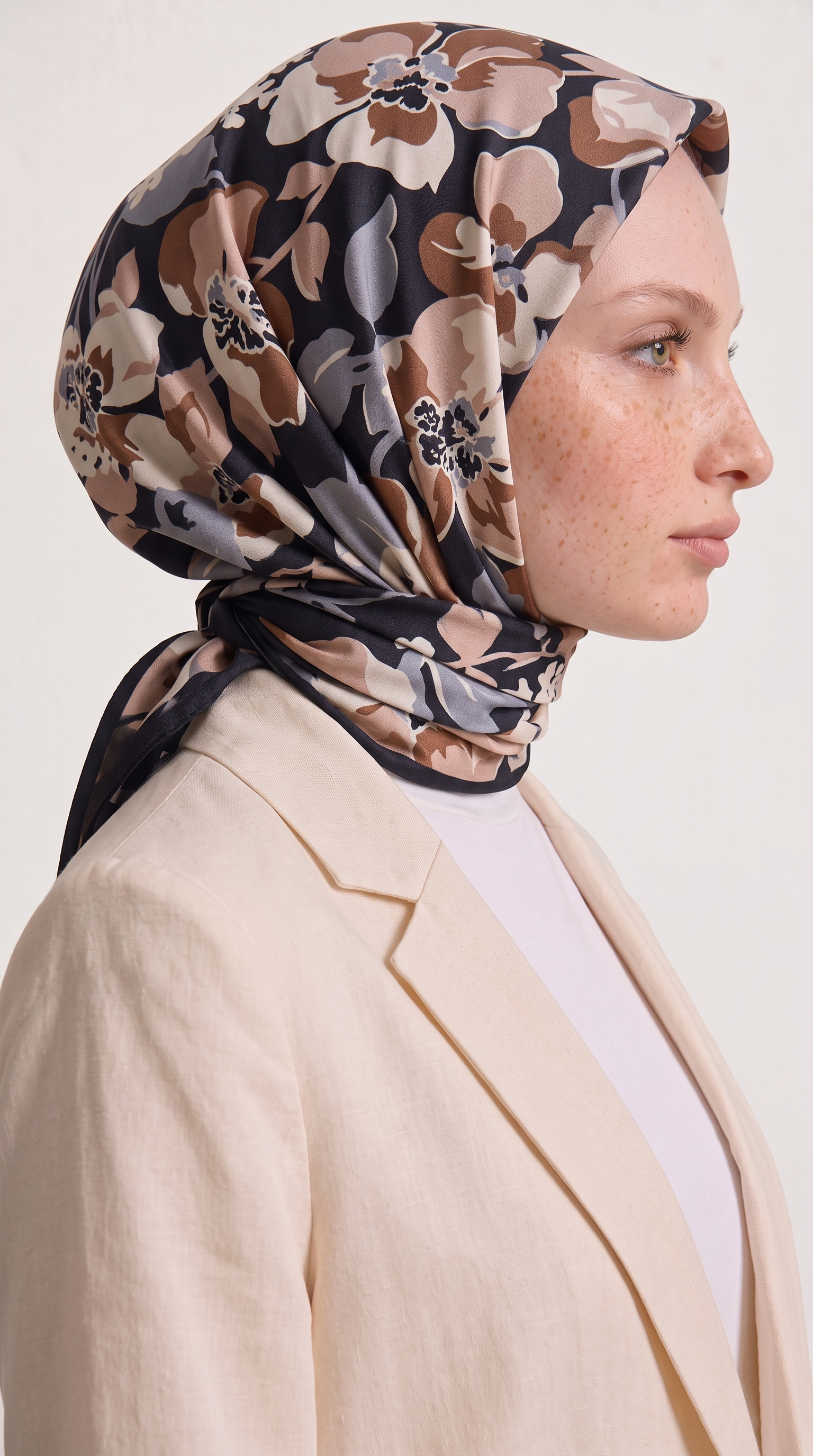 Karaca EşarpKOTON EŞARP ROSELLE COTTON EŞARP -  KAHVERENGİ / SİYAH 