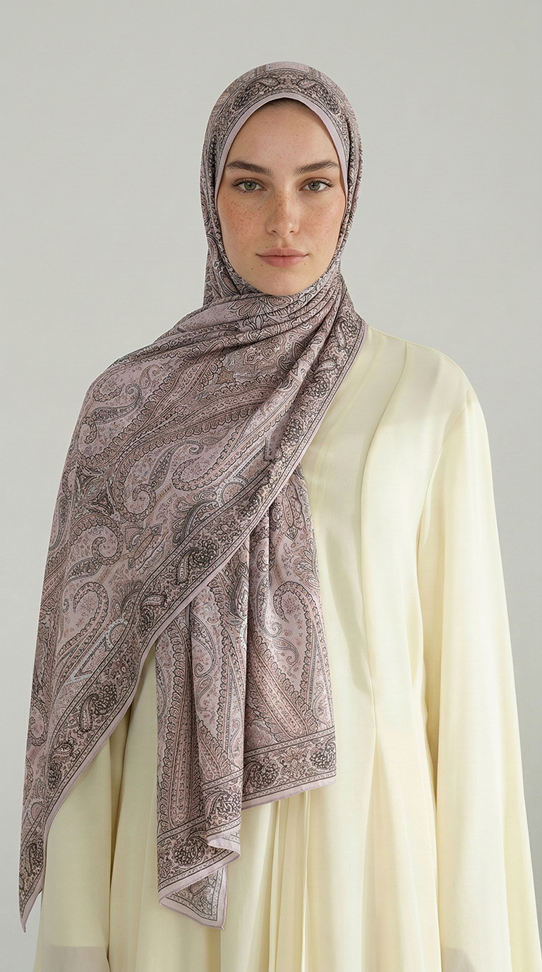 Karaca EşarpCOTTON ŞAL ROYAL ETNİK DESEN COTTON ŞAL - GRİ 