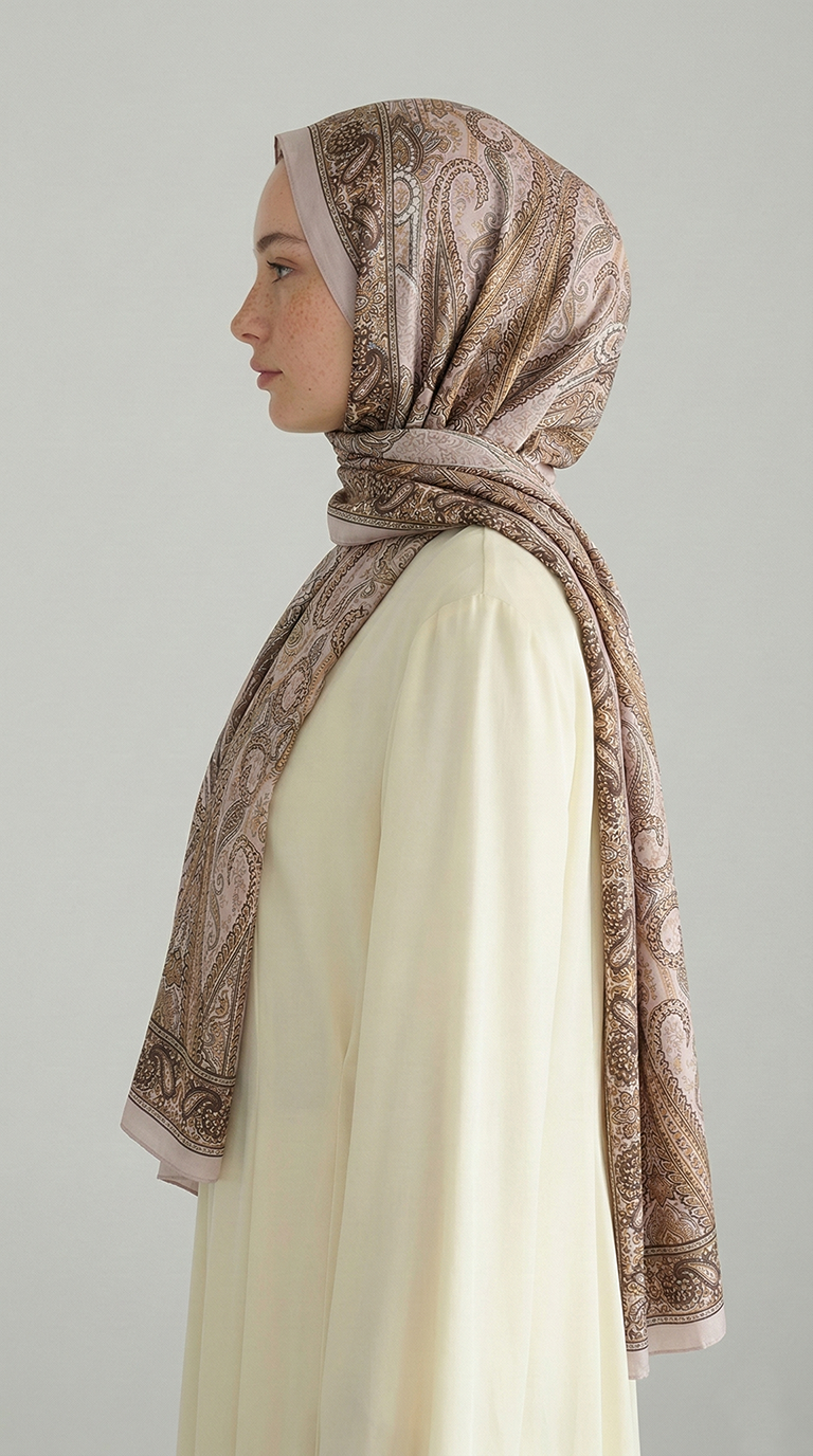 Karaca EşarpCOTTON ŞAL ROYAL ETNİK DESEN COTTON ŞAL - GRİ 
