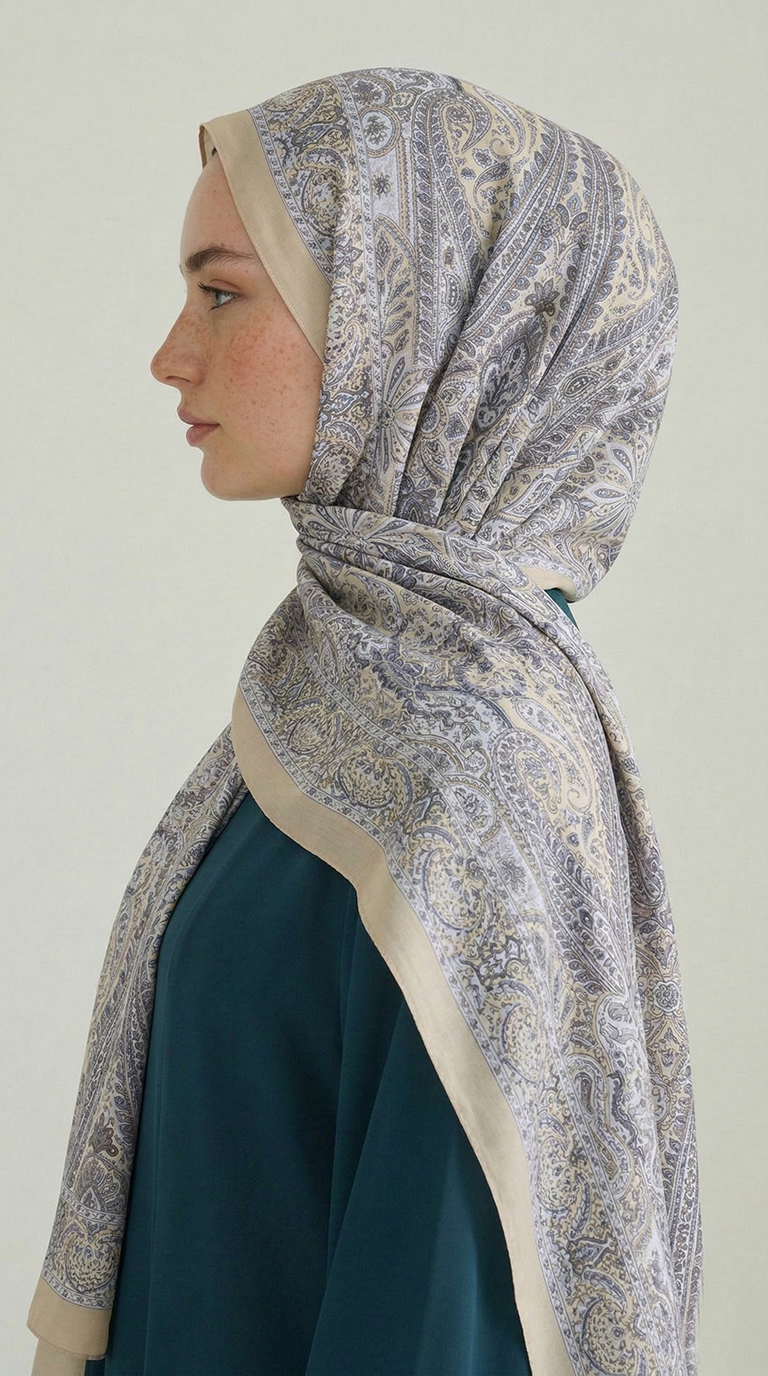 Karaca EşarpCOTTON ŞAL ROYAL ETNİK DESEN COTTON ŞAL - SARI