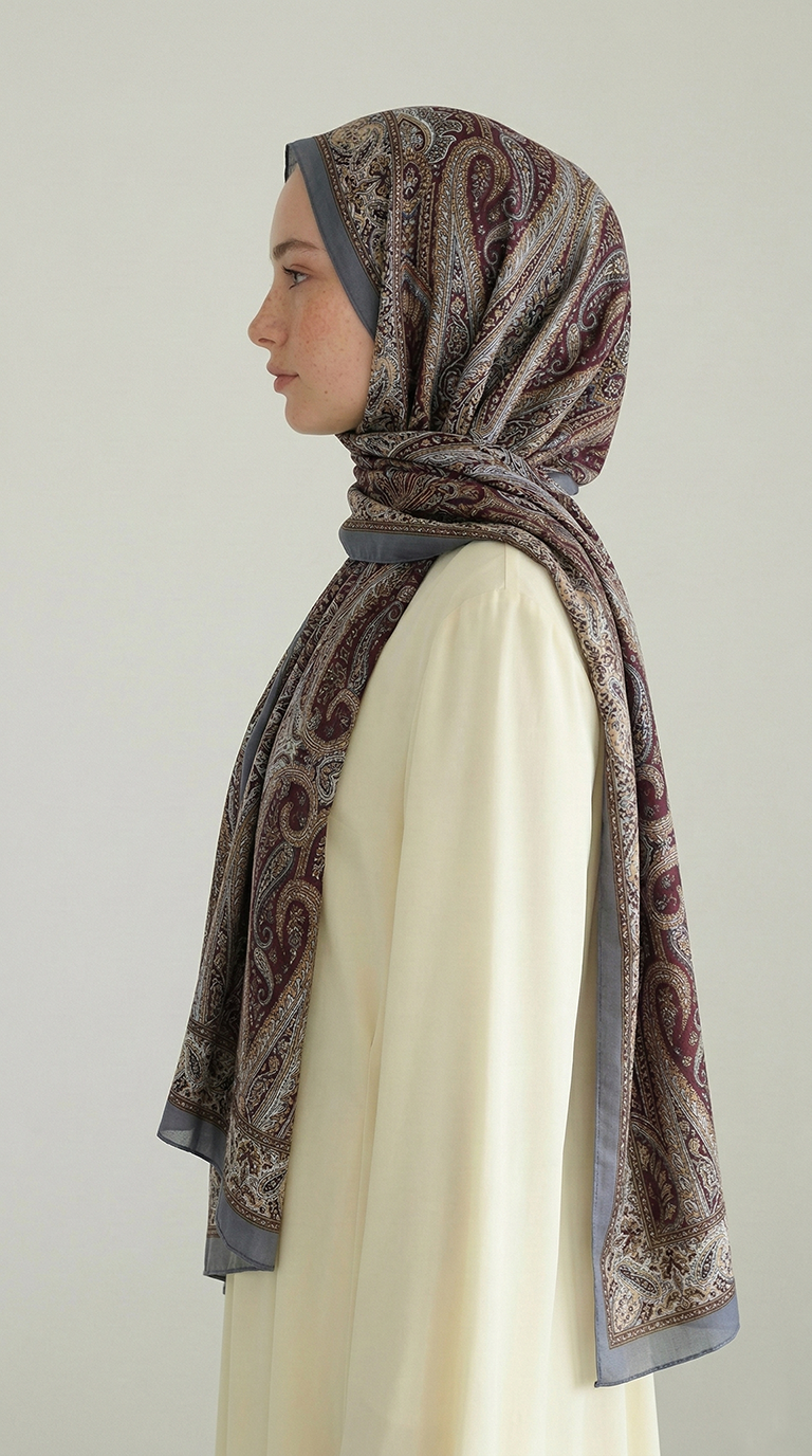 Karaca EşarpCOTTON ŞAL ROYAL ETNİK DESEN COTTON ŞAL - SİYAH / YEŞİL