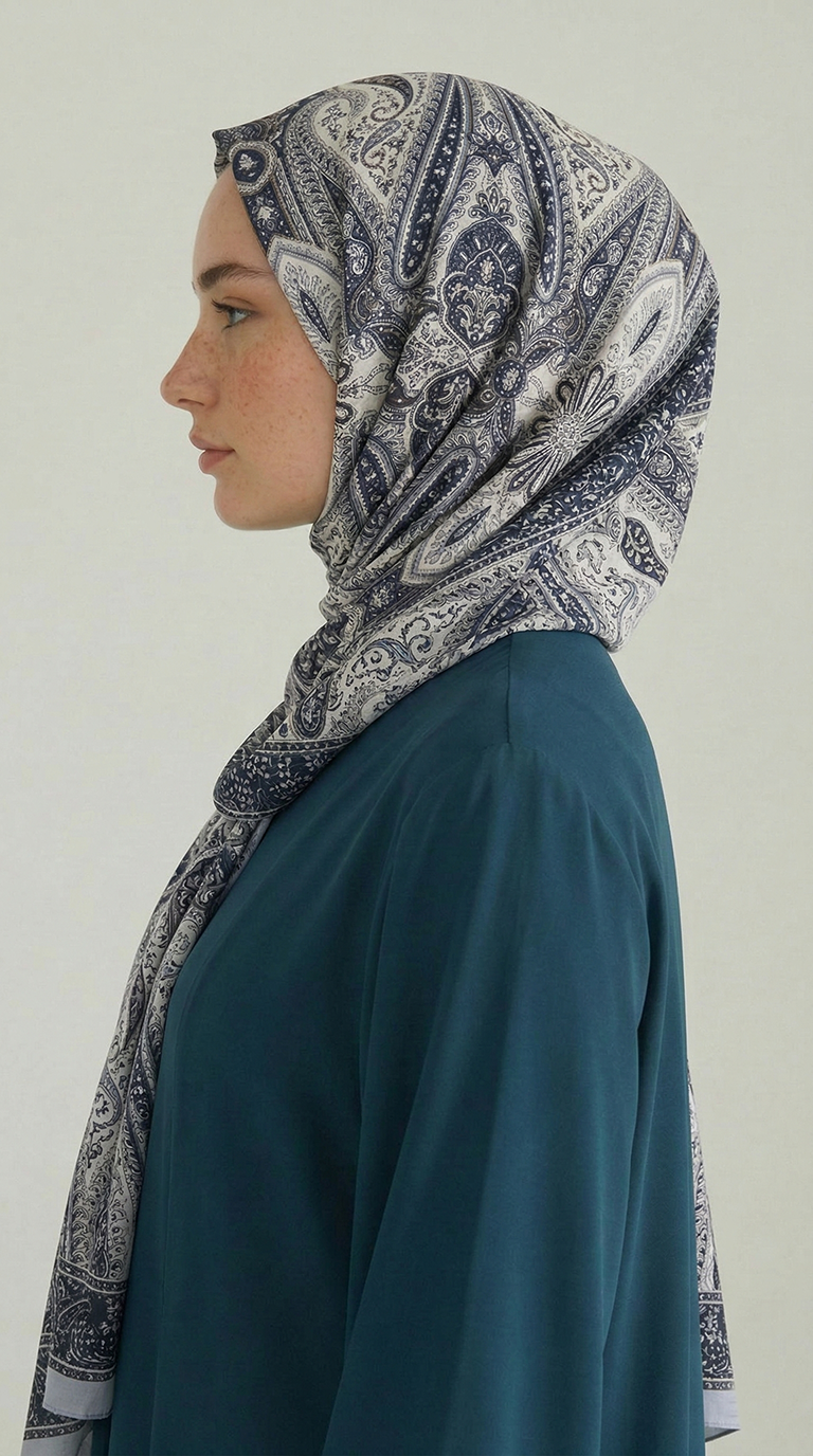 Karaca EşarpCOTTON ŞAL ROYAL ETNİK DESEN COTTON ŞAL - SİYAH