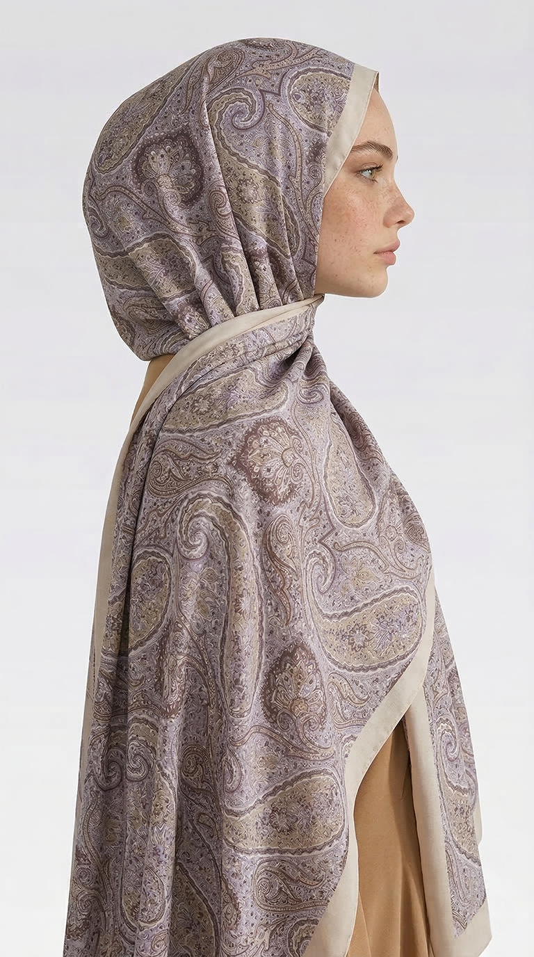 Karaca EşarpCOTTON ŞAL SAPHİRA DESENLİ COTTON ŞAL - SARI