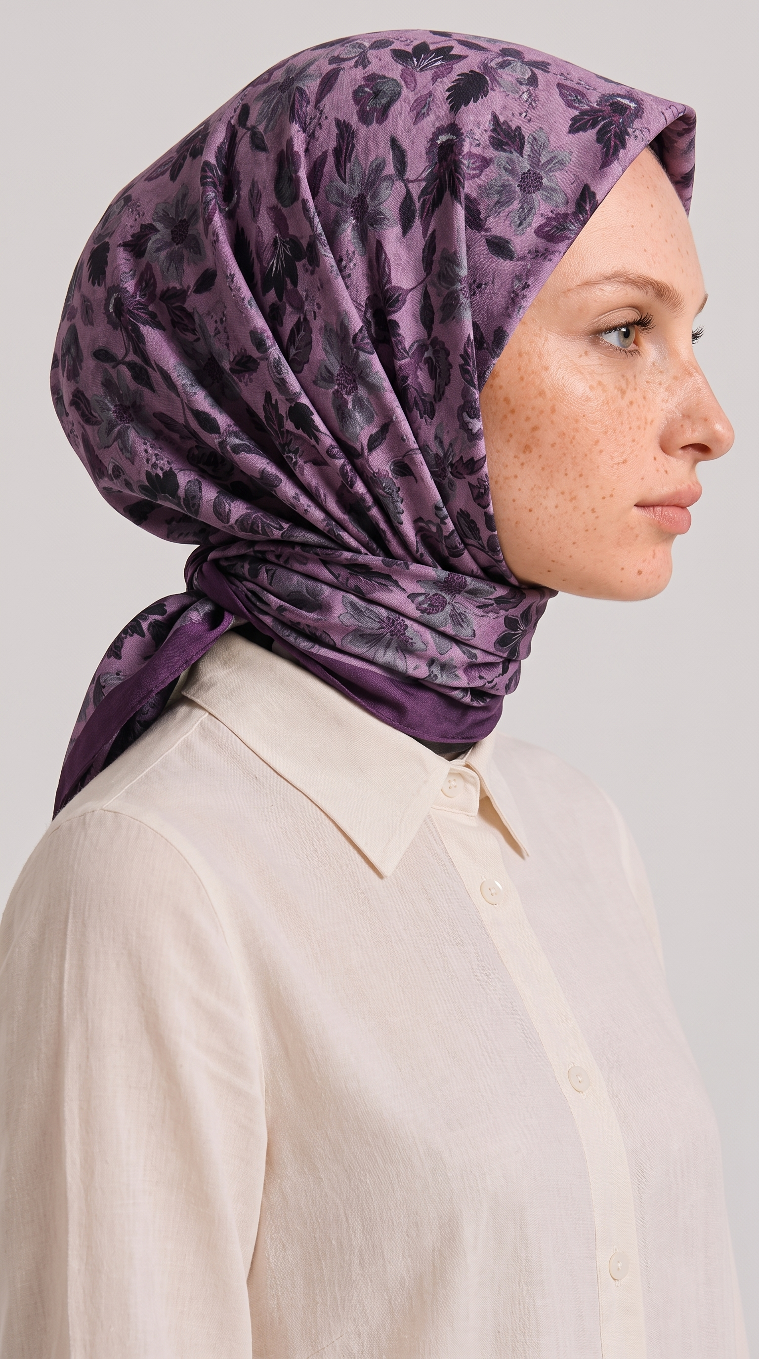 Karaca EşarpKOTON EŞARP VELORA DESENLİ COTTON EŞARP - MOR