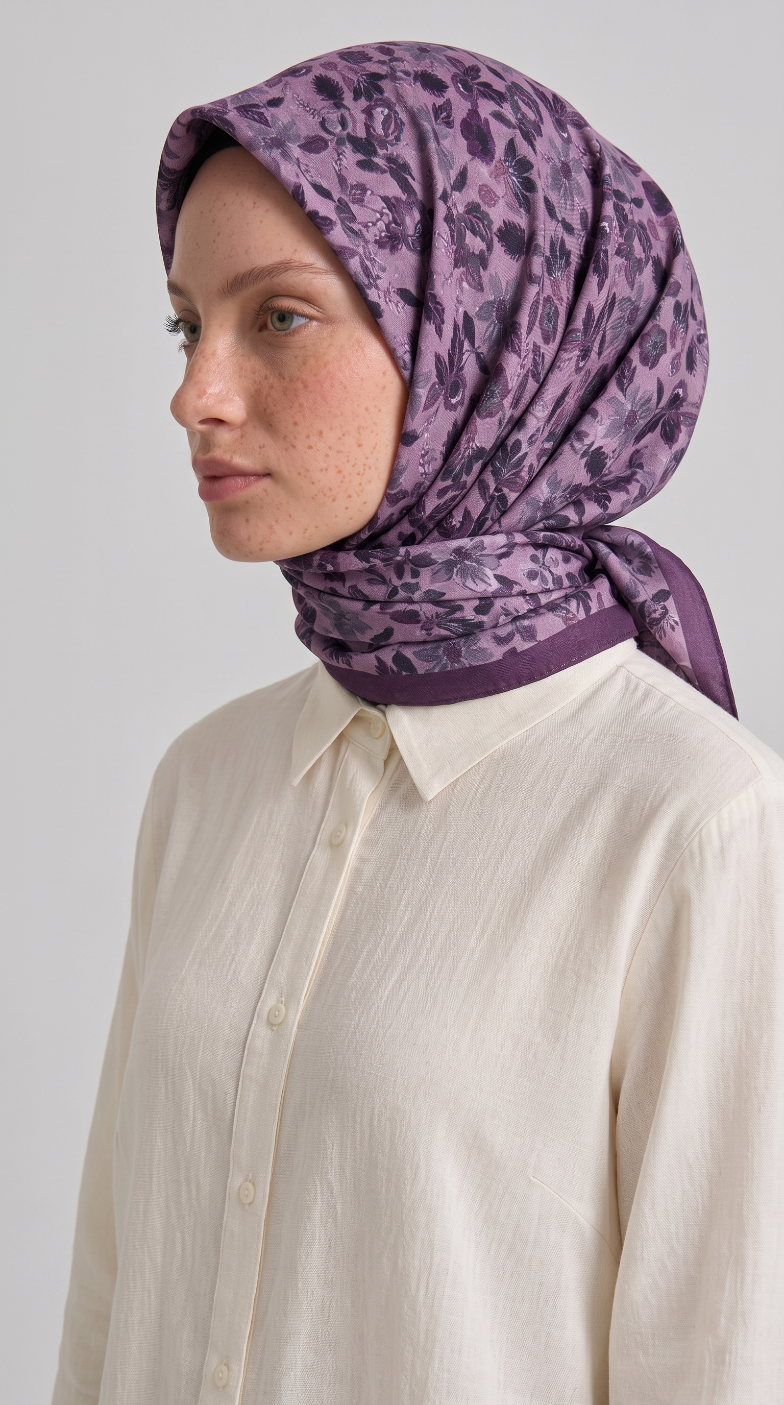 Karaca EşarpKOTON EŞARP VELORA DESENLİ COTTON EŞARP - MOR