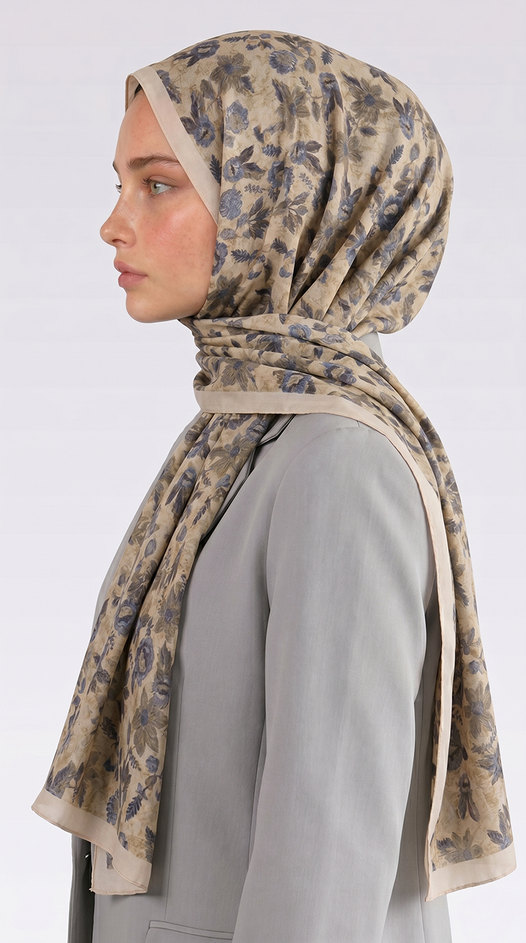 Karaca EşarpCOTTON ŞAL VELORA DESENLİ COTTON ŞAL - SARI