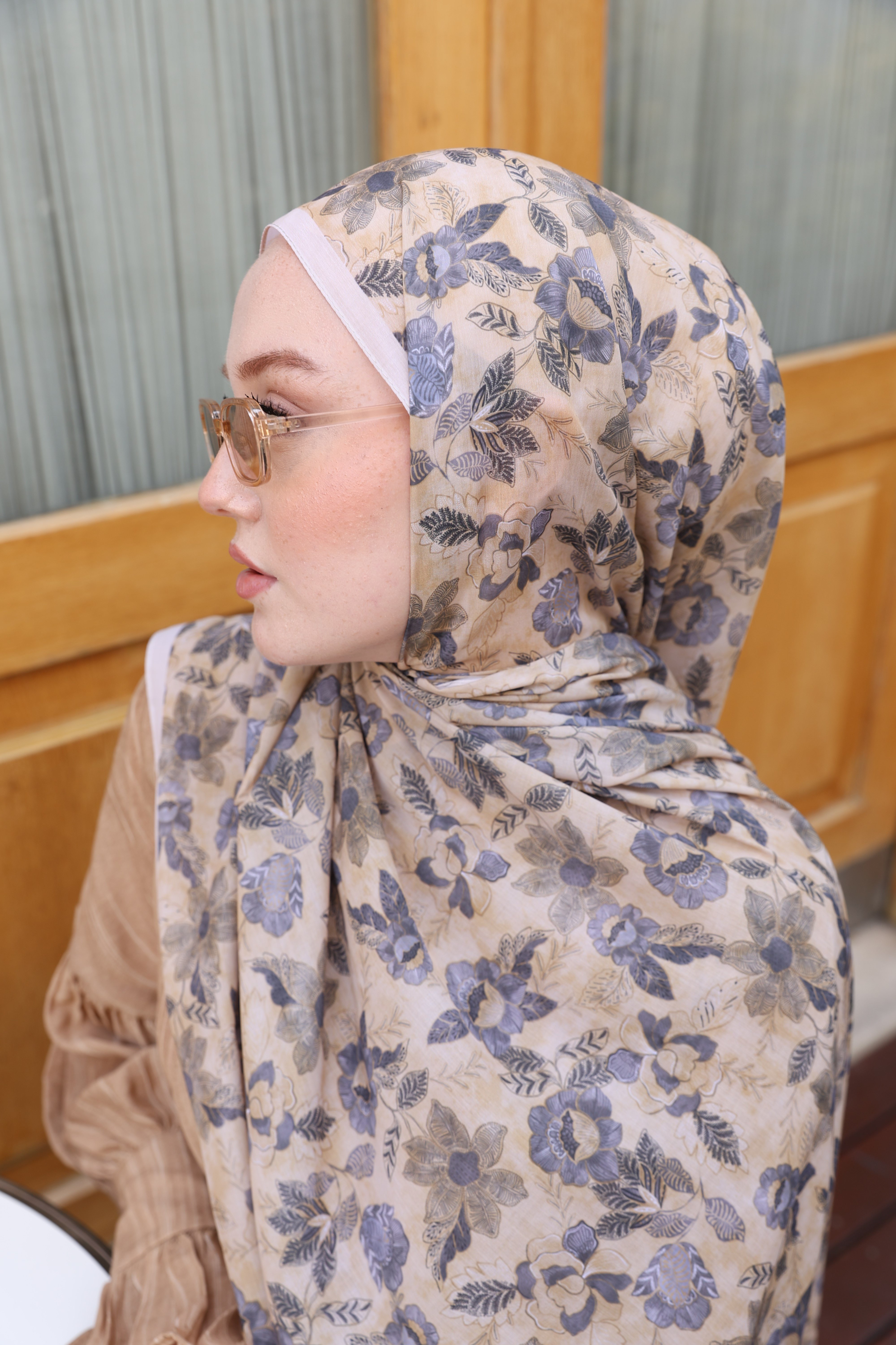 Karaca EşarpCOTTON ŞAL VELORA DESENLİ COTTON ŞAL - SARI