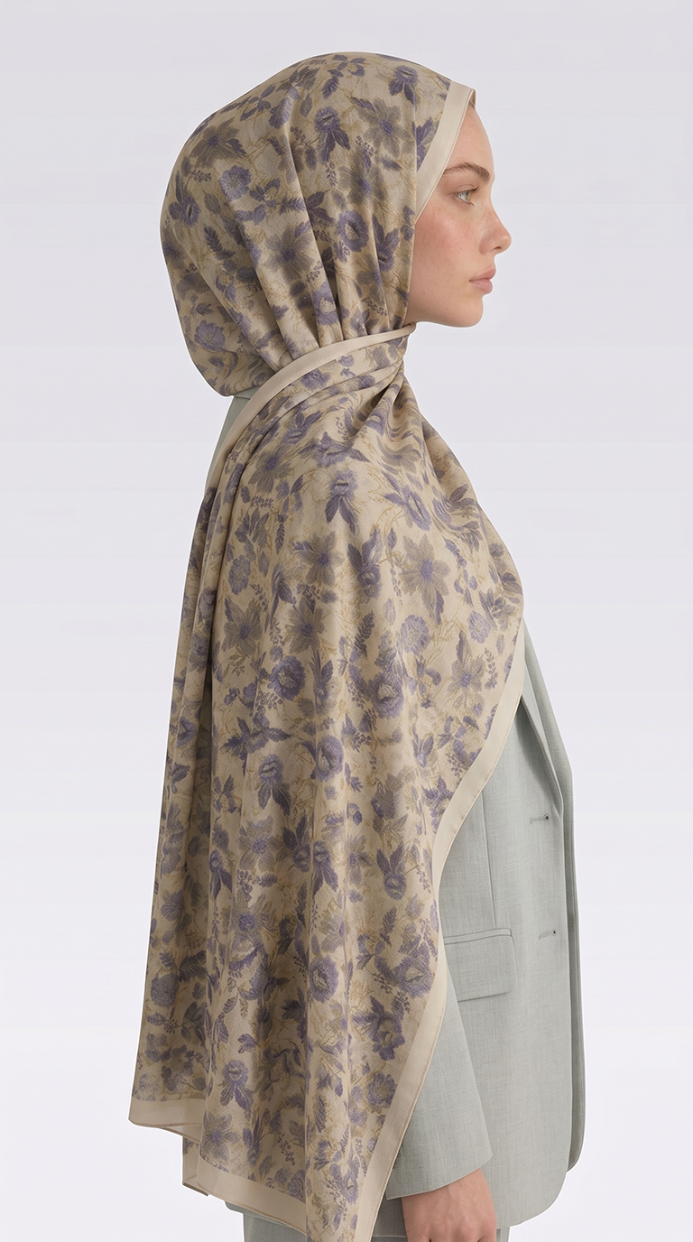 Karaca EşarpCOTTON ŞAL VELORA DESENLİ COTTON ŞAL - SARI