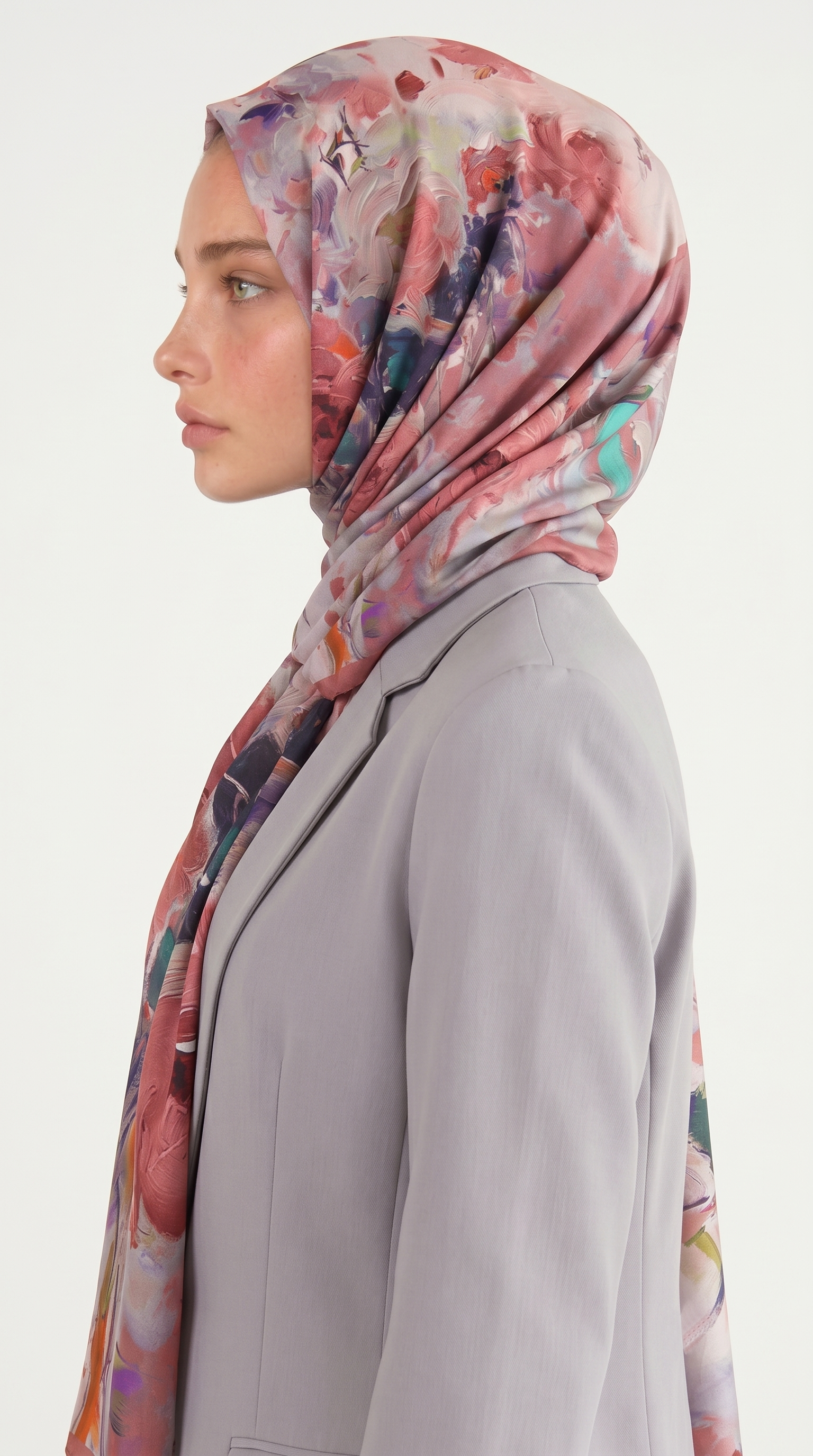 Karaca EşarpCOTTON ŞAL VİONA DESENLİ KUMLU ŞAL -  PEMBE