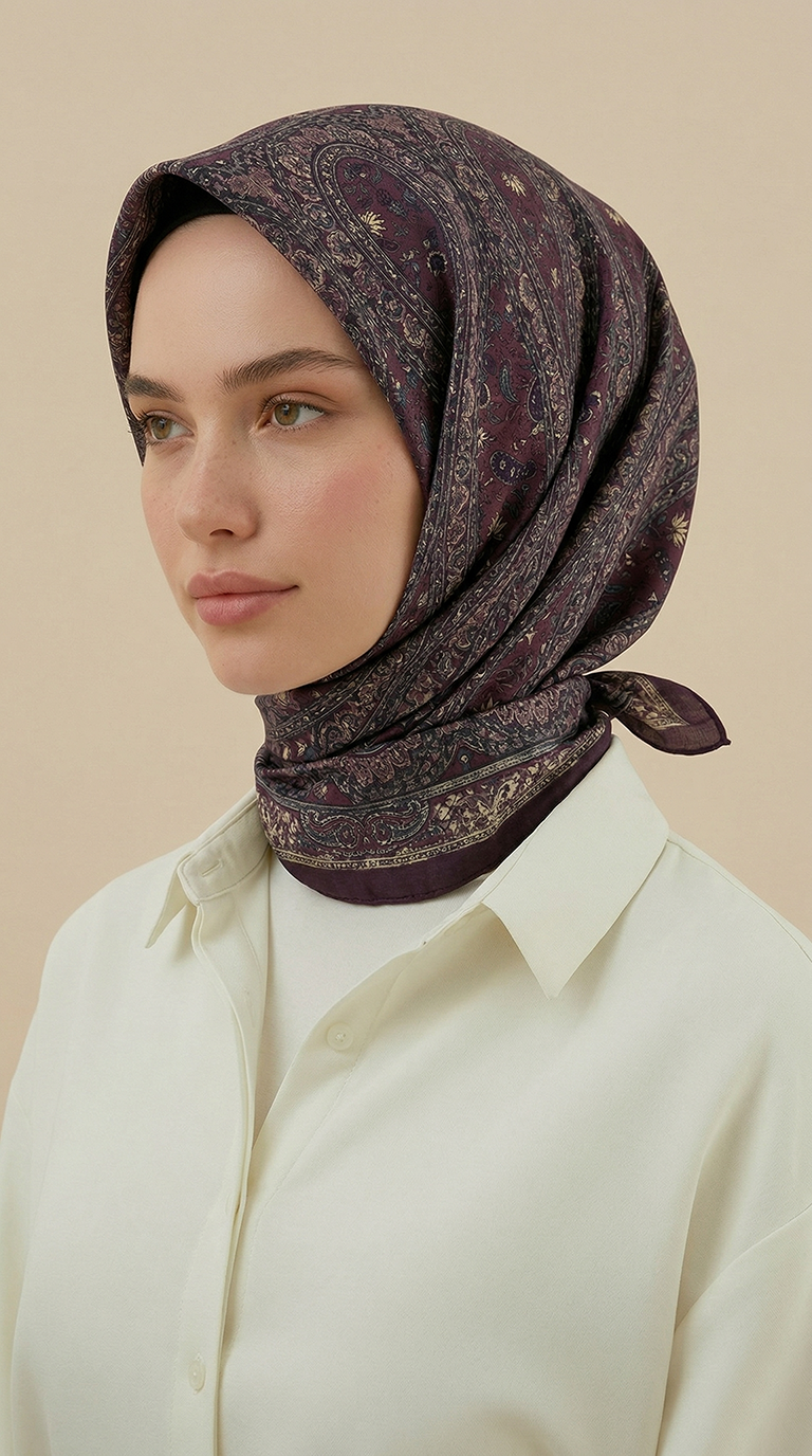 Karaca Eşarp ŞAL EŞARP VİRELLA 120*120 CM COTTON ŞAL EŞARP - PEMBE