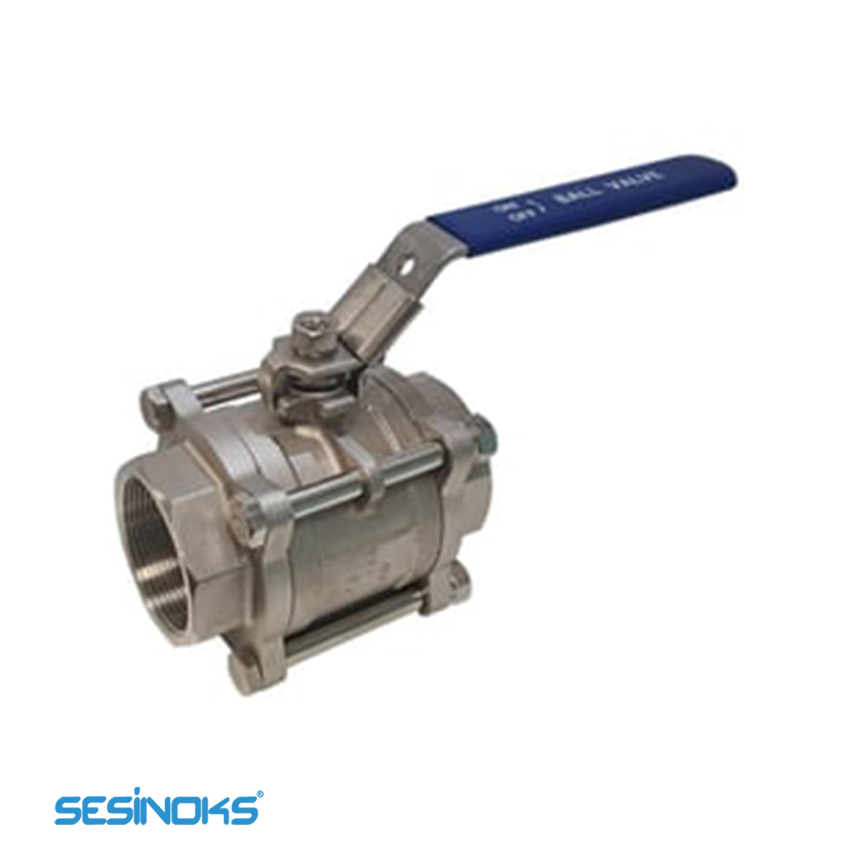 Küresel Vana 3  Parçalı  Dişli