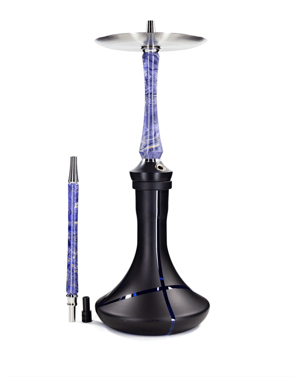 Union Hookah Sleek With Base Full Acrylic Blue