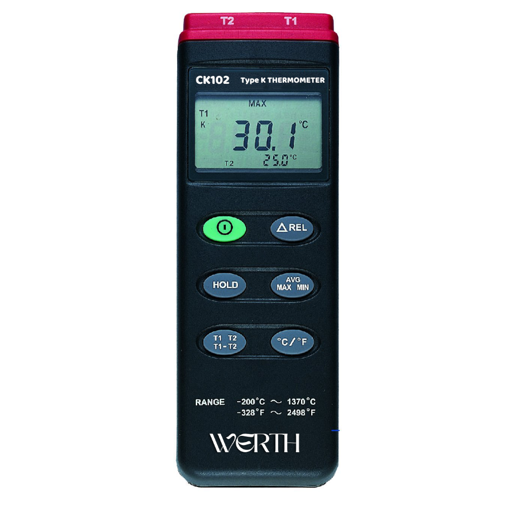 WERTH CK102 2 KANALLI TERMOMETREWerthCK102Sıcaklık Ölçüm
