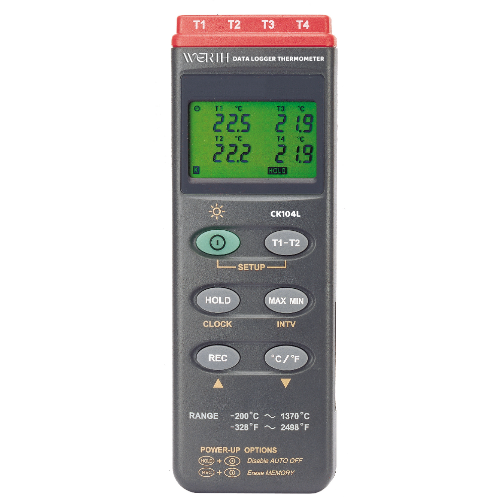 WERTH CK104L 4 Kanallı Sıcaklık Kayıt Cihazı(datalogger)WerthCK104LSıcaklık Ölçüm
