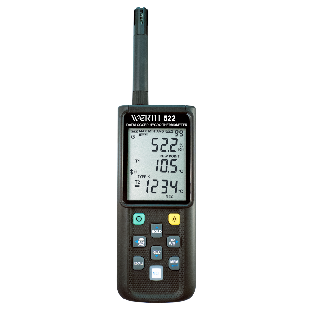 Kablosuz Datalogger Higro TermometreWerthCN 522LSıcaklık-Nem Ölçüm Cihazları