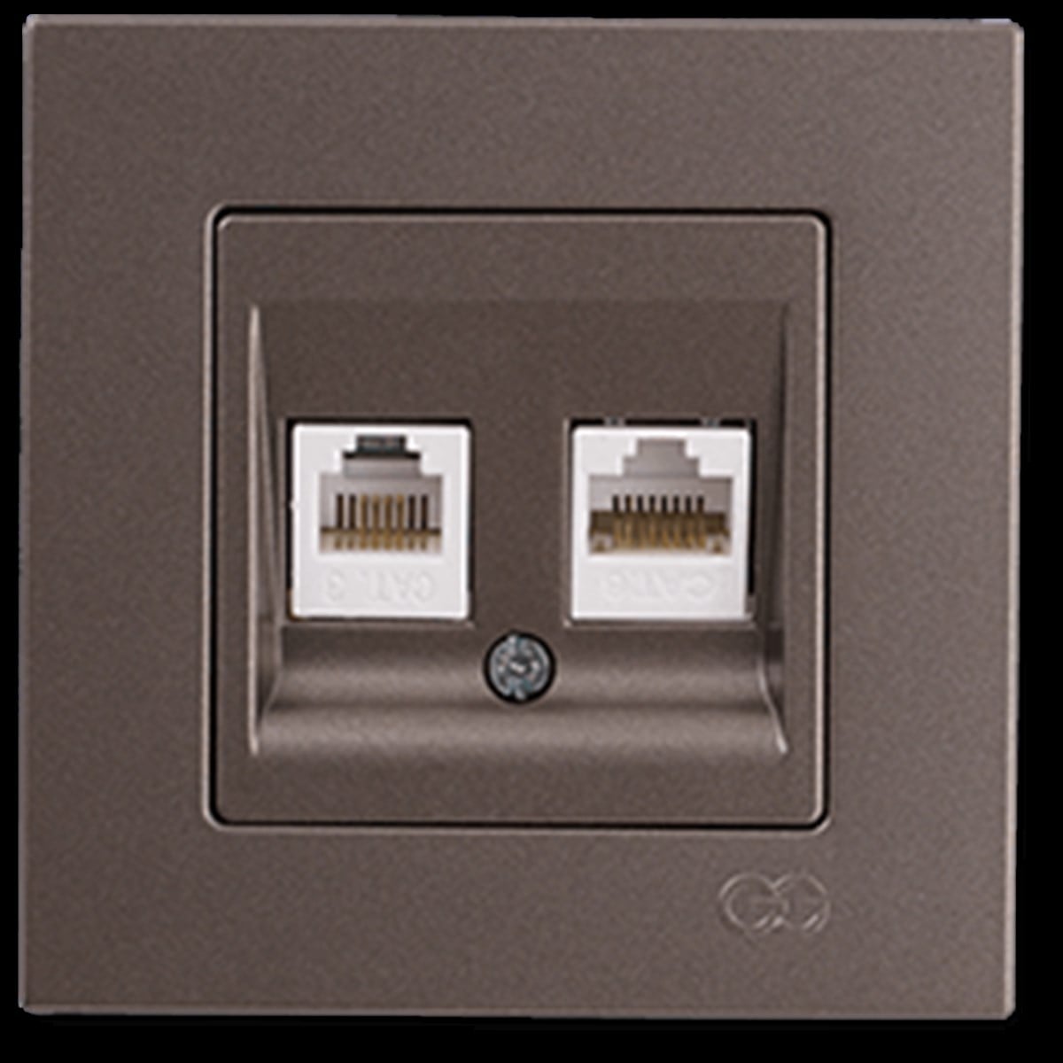 eqona data + nümeris telefon prizi (rj45 cat6 + cat3), mocha