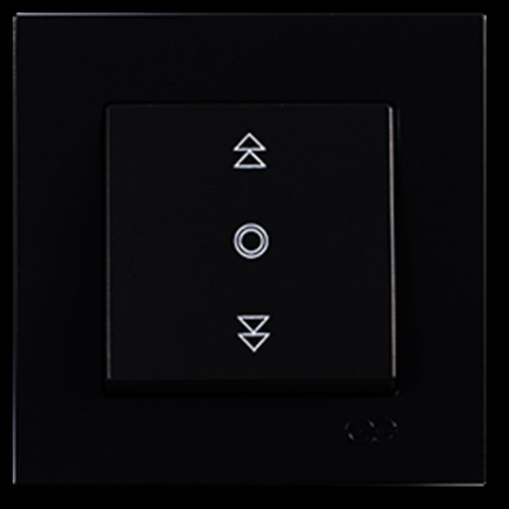 EQONA JALUZİ KUMANDA ANAHTARI (TEK DÜĞMELİ), M.SİYAH