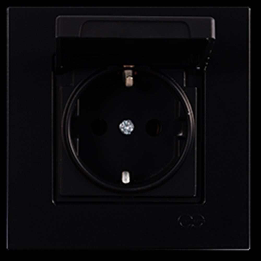 EQONA KAPAKLI TOPRAKLI PRİZ, M.SİYAH