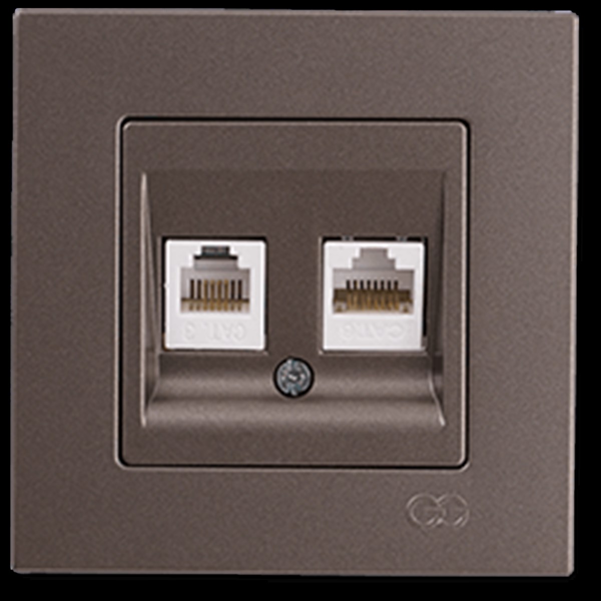 eqona data + nümeris telefon prizi (rj45 cat6 + cat3), mocha