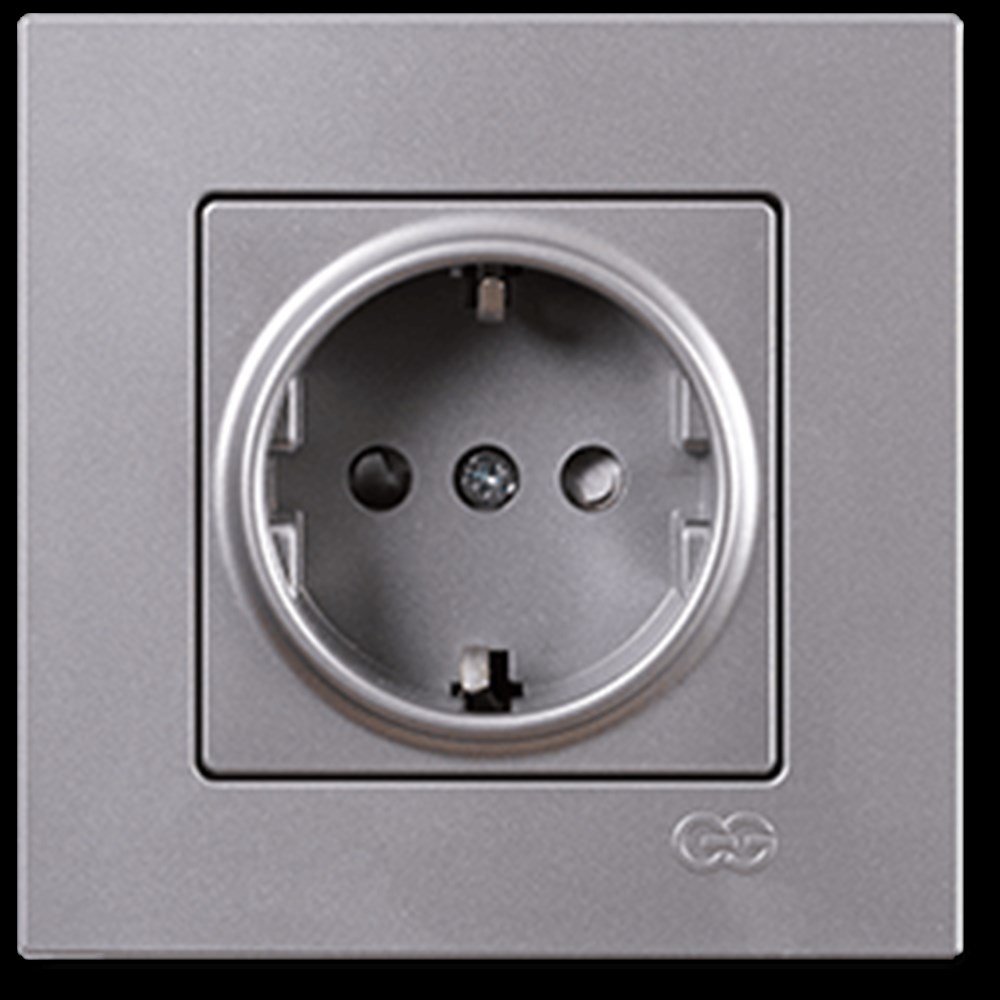 EQONA ÇOCUK KORUMALI TOPRAKLI PRİZ, GÜMÜŞ