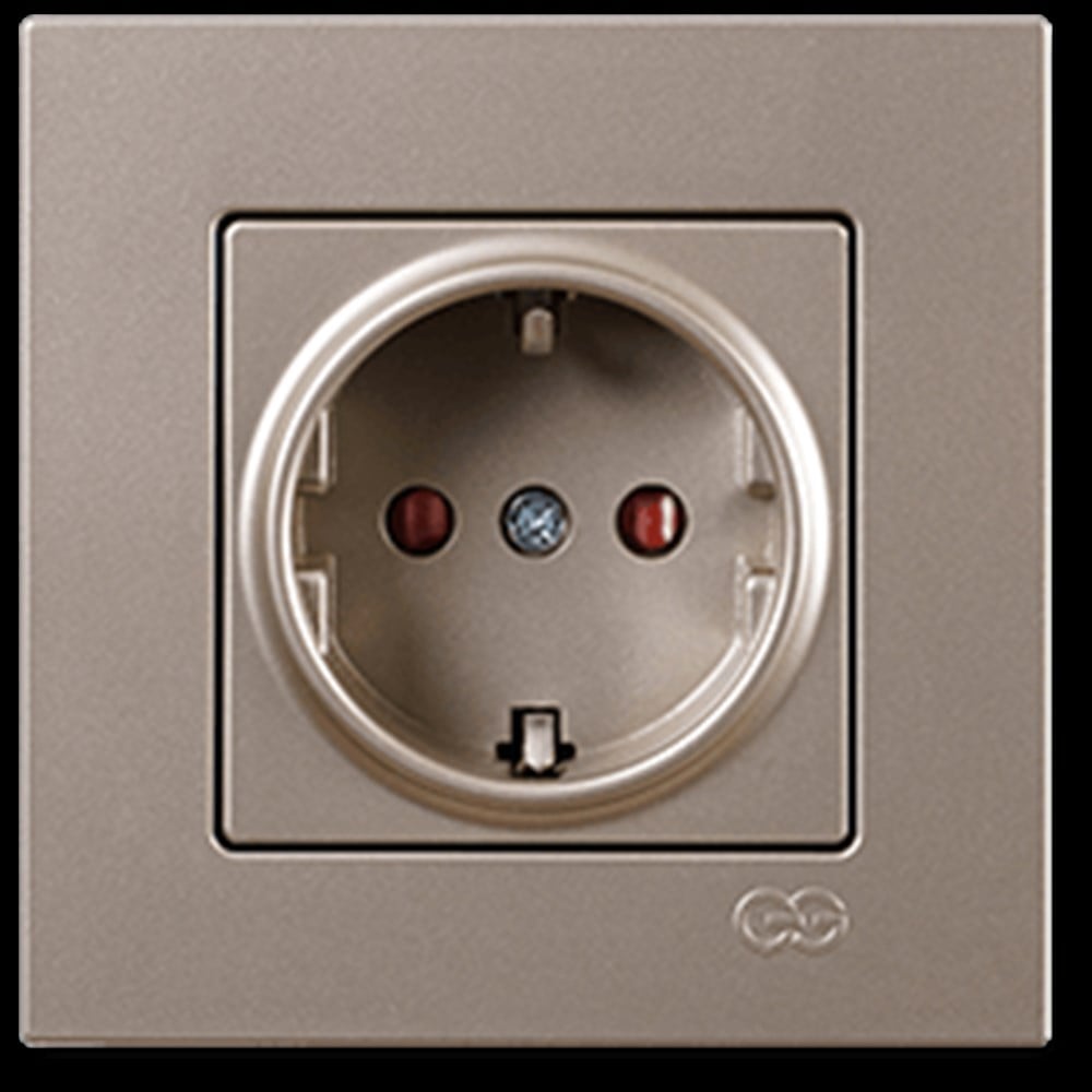 EQONA ÇOCUK KORUMALI TOPRAKLI PRİZ, M.BEJ