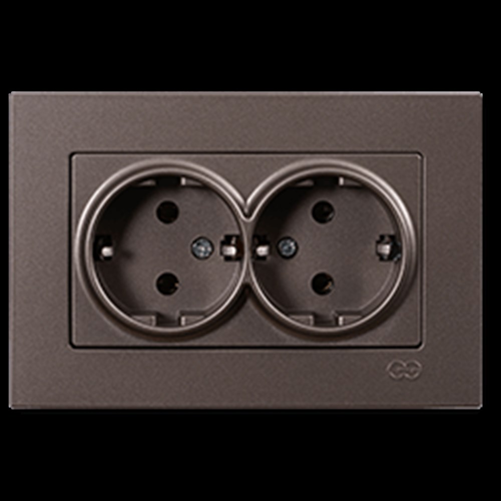 EQONA İKİLİ TOPRAKLI PRİZ, MOCHA