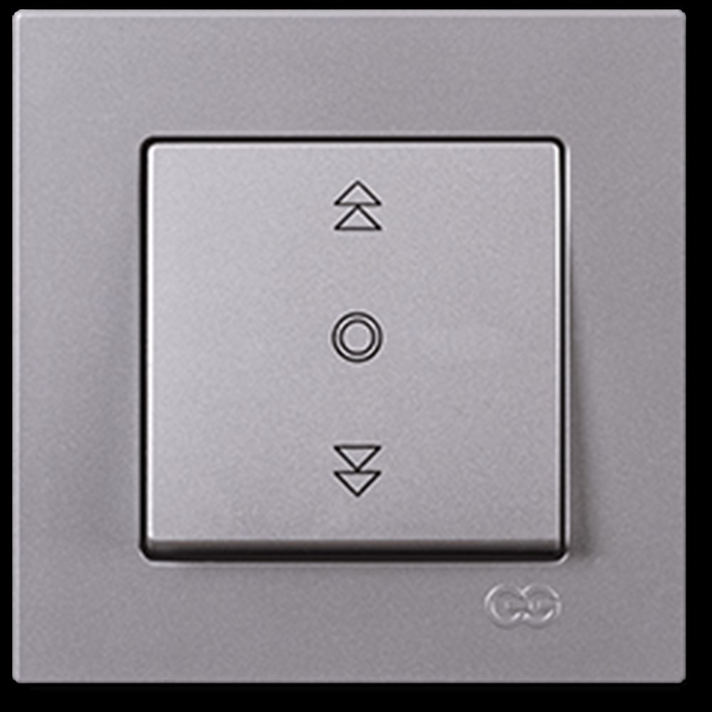 EQONA JALUZİ KUMANDA ANAHTARI (TEK DÜĞMELİ), GÜMÜŞ