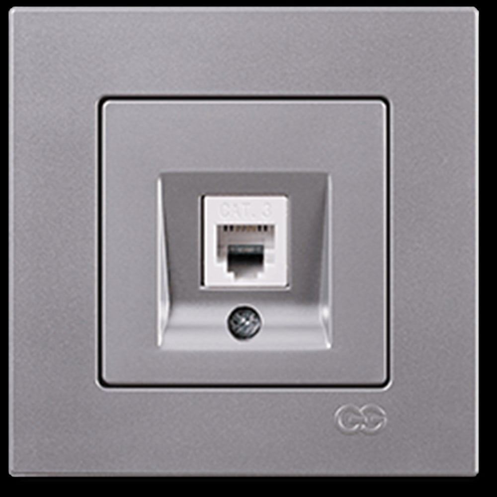 EQONA NÜMERİS TELEFON PRİZİ (CAT3), GÜMÜŞ