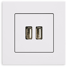 EQONA 2 ÇIKIŞLI USB ŞARJ PRİZİ, 5V, 2.1A, BEYAZ