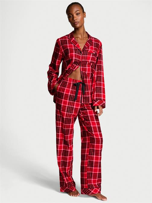 Flannel Uzun Pijama Takımı
