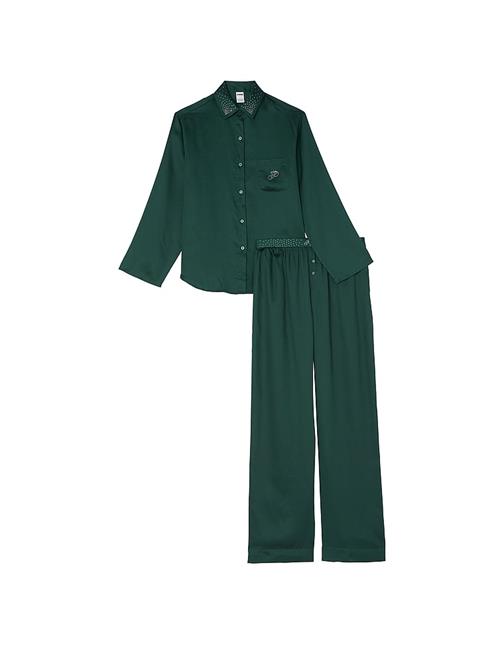 İpeksi Işıltılı Uzun Pijama Takımı