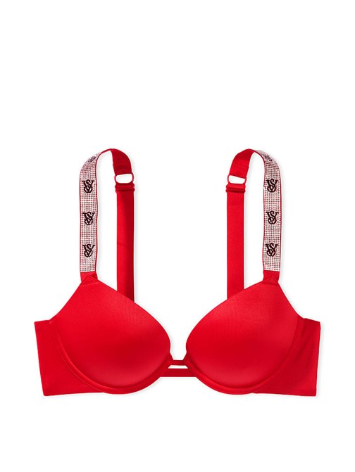 Işıltılı Askılı Push-Up Sütyen