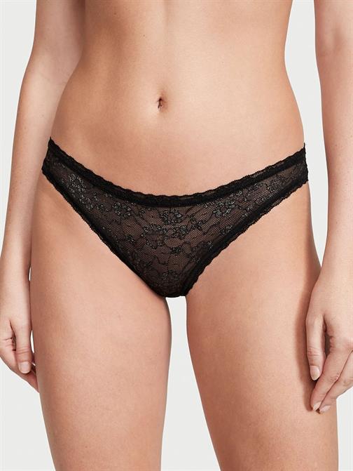 Işıltılı Dantelli Bikini Külot
