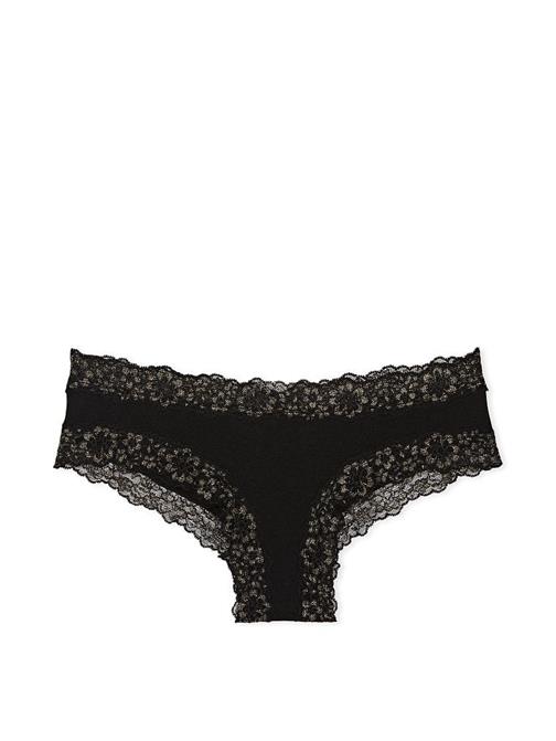 Kenarları Dantelli Işıltılı Pamuklu Cheeky Külot