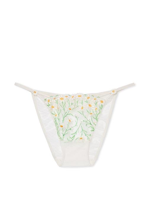 Papatya İşlemeli String Bikini Külot