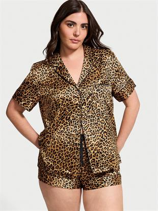 Saten Kısa Pijama Takımı