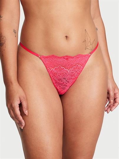 Ayarlanabilir Askılı Dantel V-String Külot