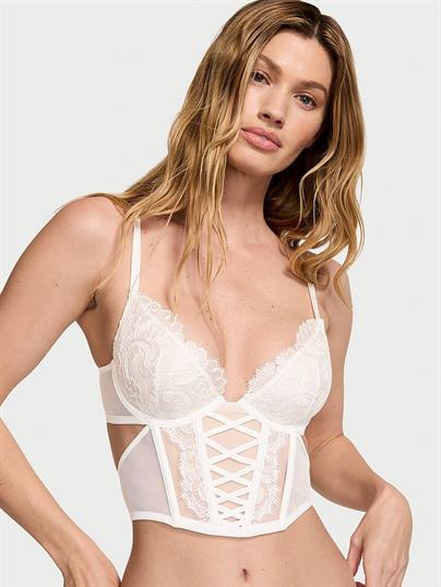 Boho Çiçek İşlemeli Demi Büstiyer