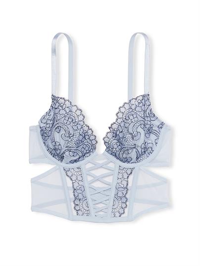 Boho Çiçek İşlemeli Demi Büstiyer