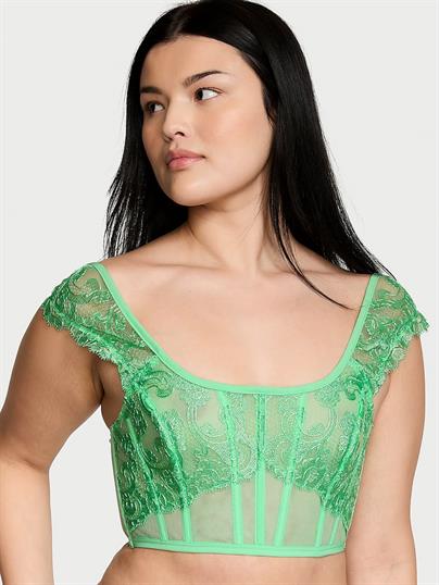 Boho Çiçek İşlemeli Korse