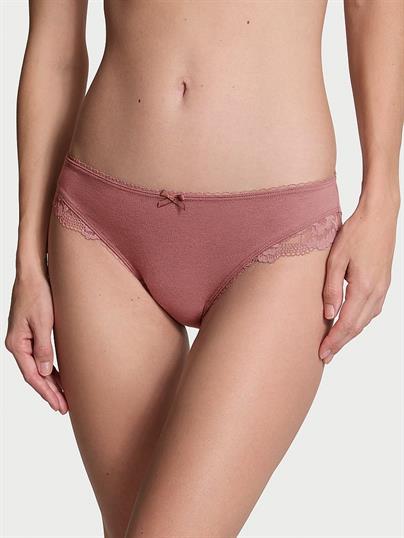 Esnek Pamuklu Dantel Kenarlı Bikini Külot