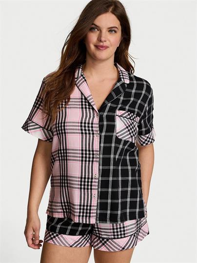 Flannel Şortlu Pijama Takımı