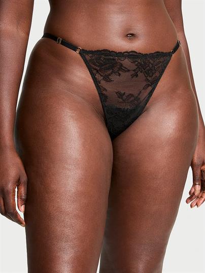 Gül Dantelli Ayarlanabilir V-String Külot