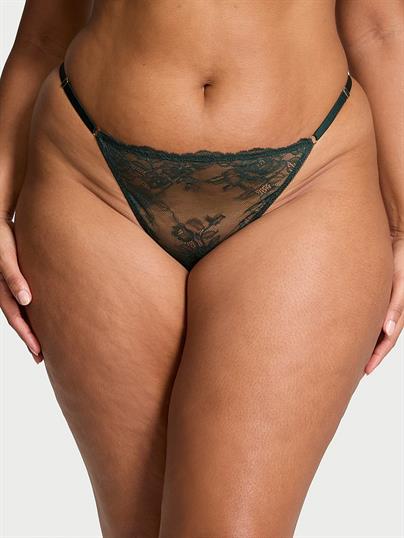 Gül Dantelli Ayarlanabilir V-String Külot