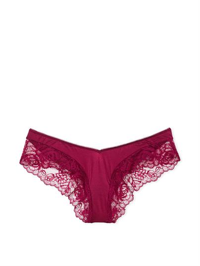 Gül Dantelli Derin Bacak Kesim Cheeky Külot