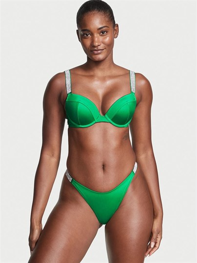 Işıltılı Askılı Sexy Tee Push-Up Bikini Üstü